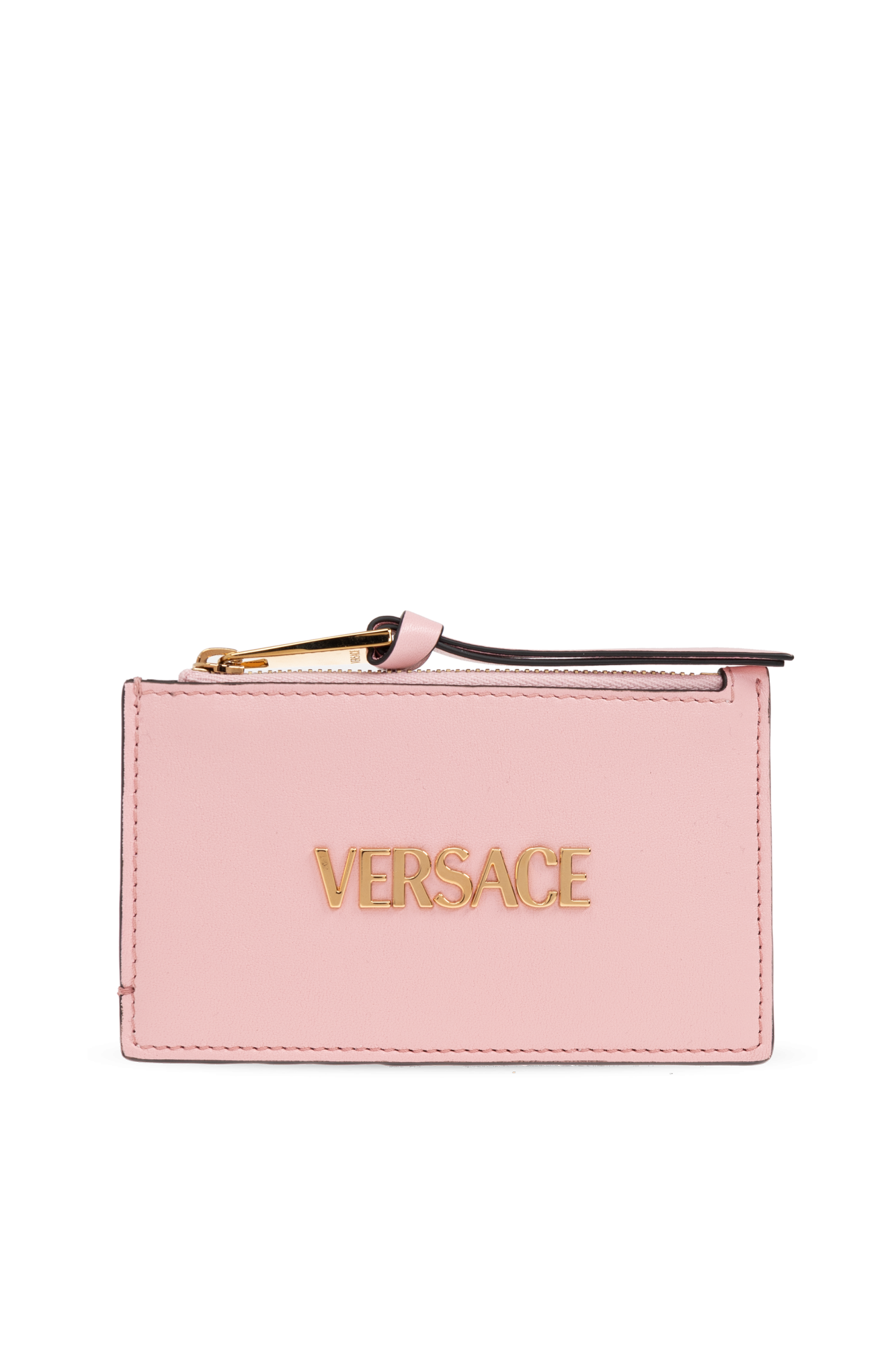 Pink Leather card holder Versace - Vitkac AS